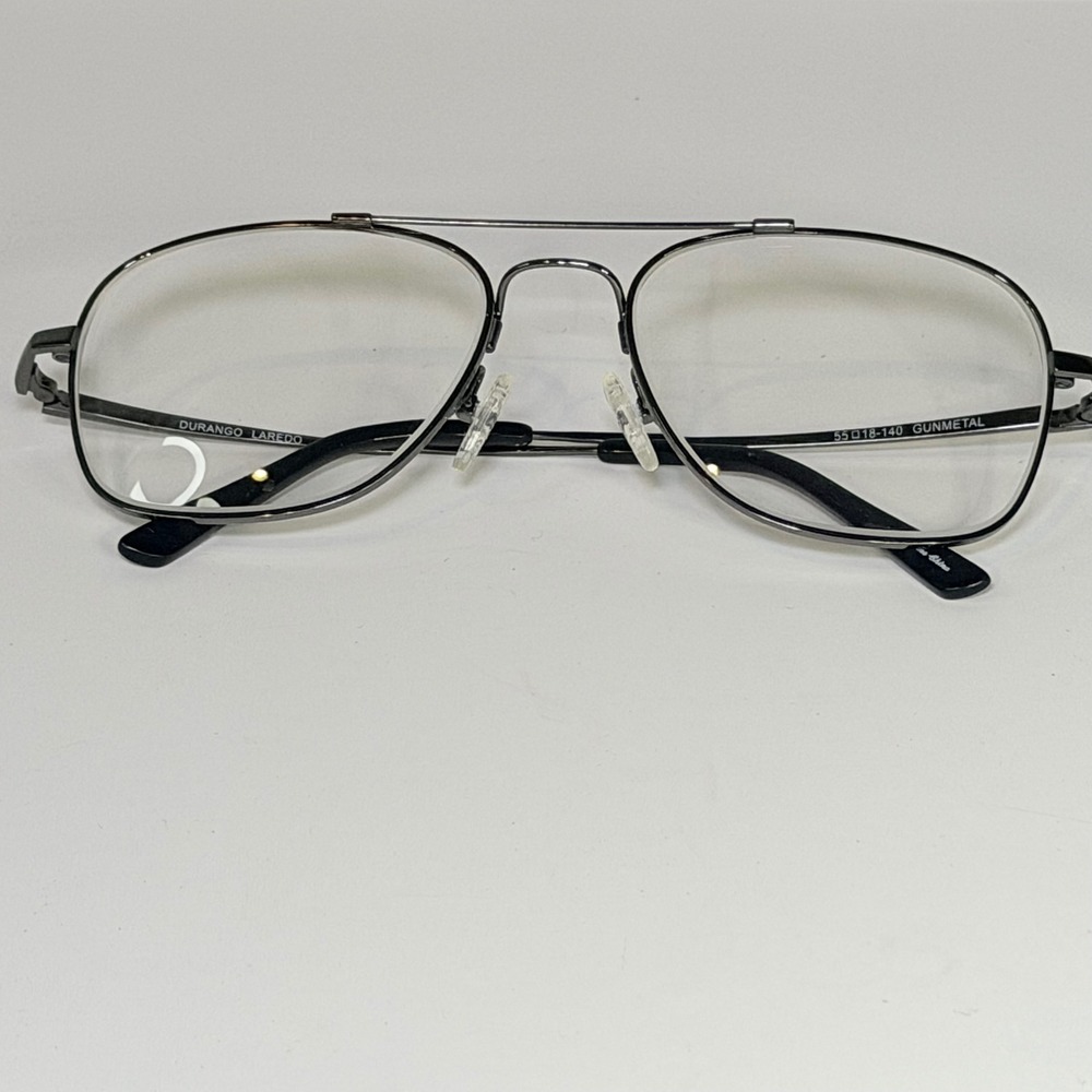 Durango Laredo Aviator Eyeglasses Gunmetal Metal Frame 55-18-140 Classic Double